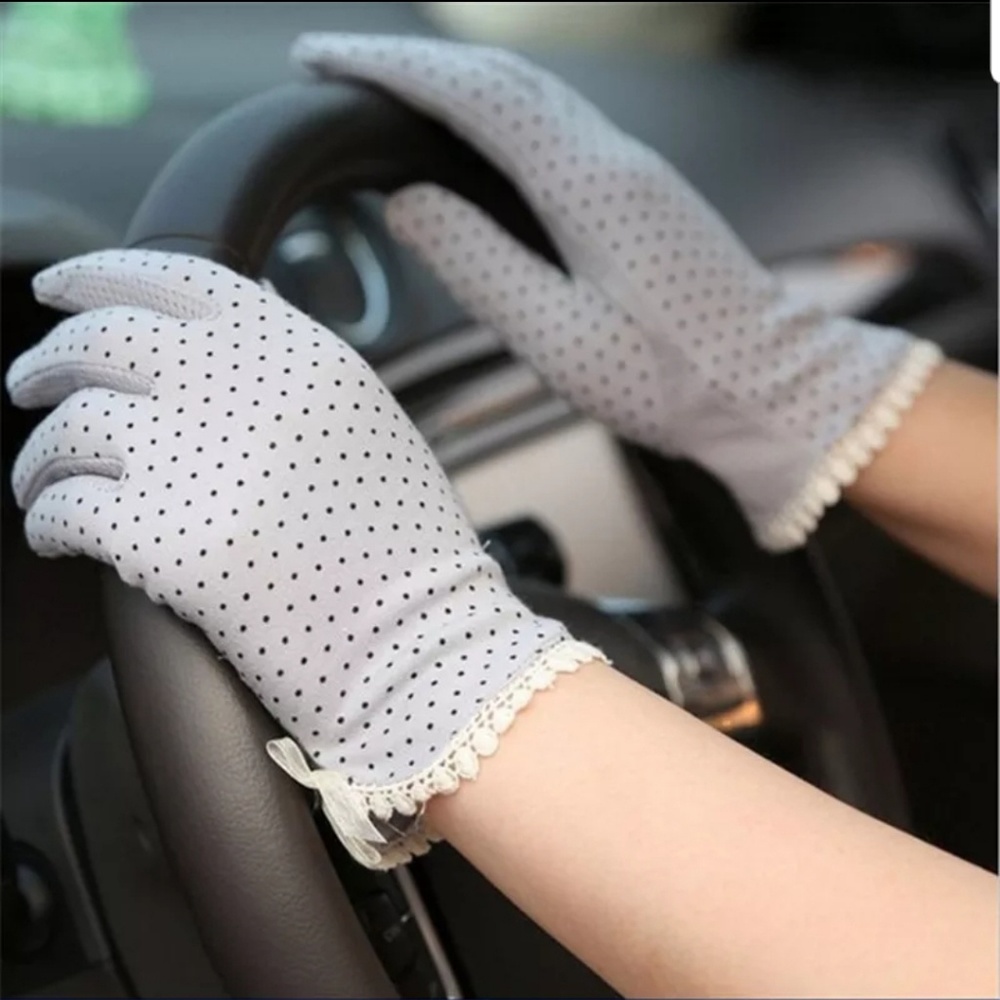 Driving Slip-resistant Sunscreen UV Cotton Gloves
